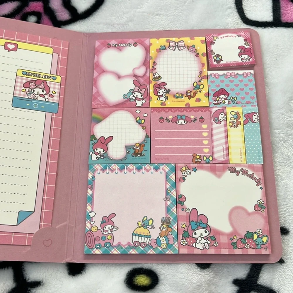 My Melody Memo Book-Style Set of Sticky Notes and Stationary Pages